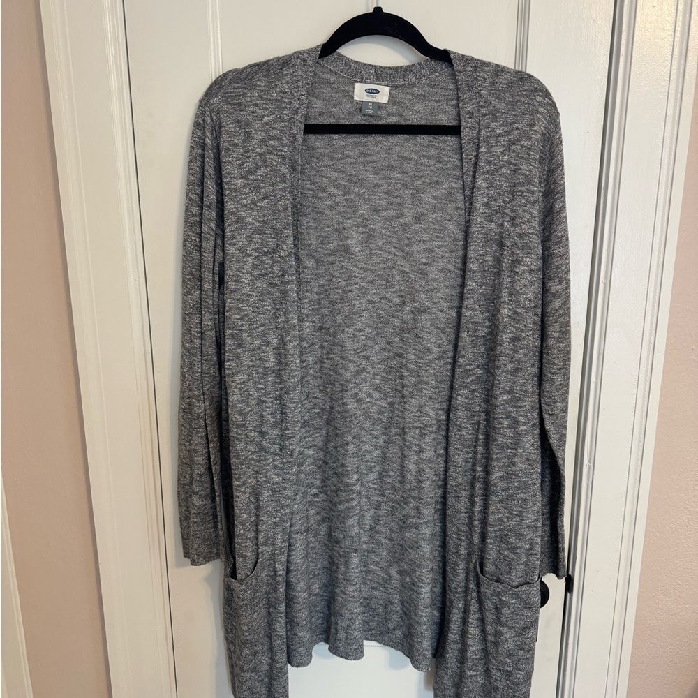 Old Navy Gray Knit Cardigan Sweater